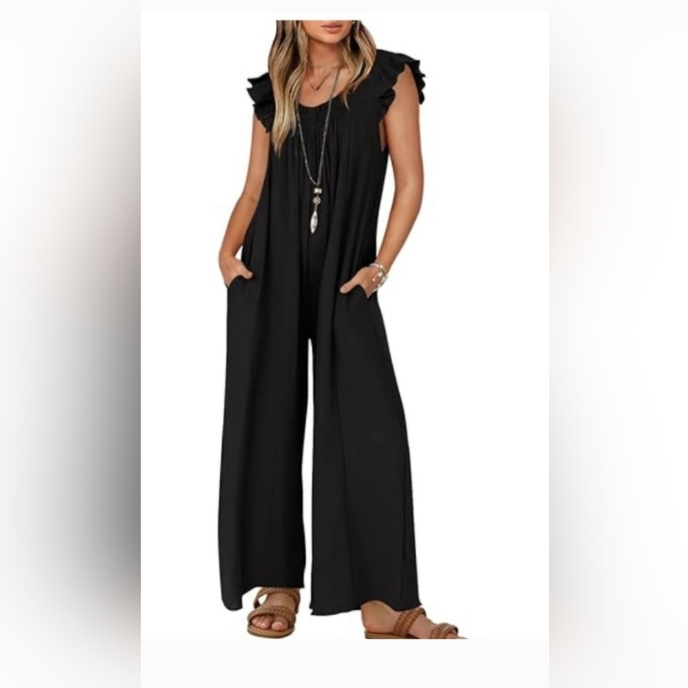 Chic Zesica Black Sleeveless Jumpsuit